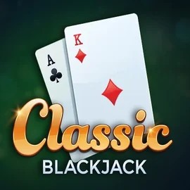 Classic Blackjack online game logo by Red Tiger Gaming on flashscasino.com