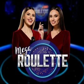 Mega Roulette slot logo by Pragmatic Play at Flash Casino